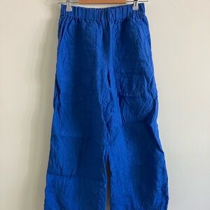 Not Perfect Linen PUGLIA Pants in Cobalt Blue